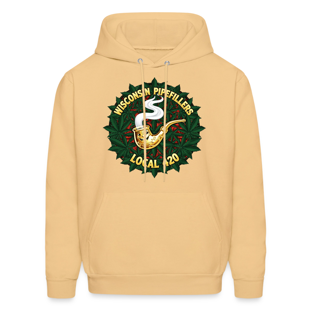 WISCONSIN PIPEFILLERS LOCAL 420 Men's Hoodie - light gold 