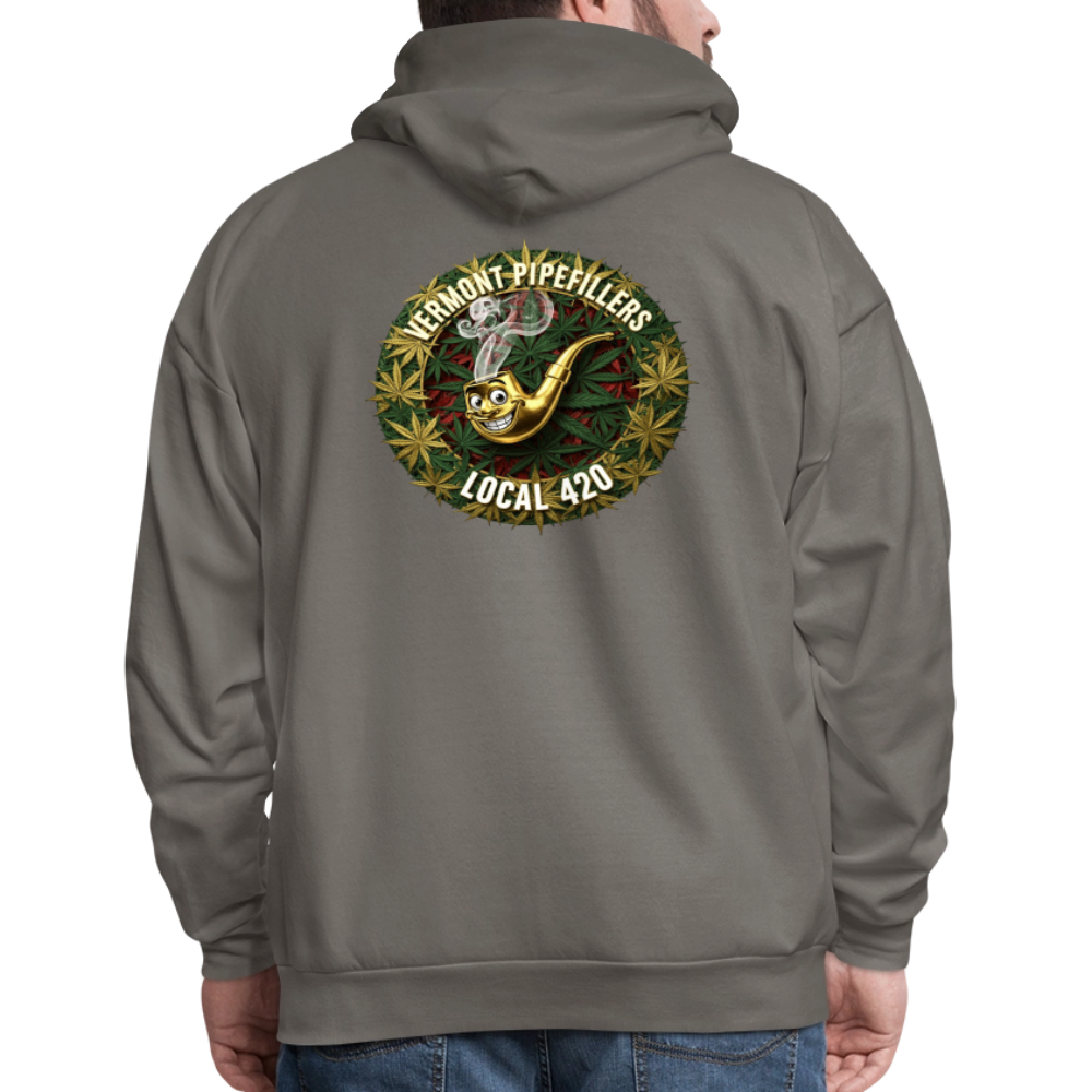 VERMONT PIPEFILLERS LOCAL 420  F/B DESIGN Men's  Hoodie - asphalt gray
