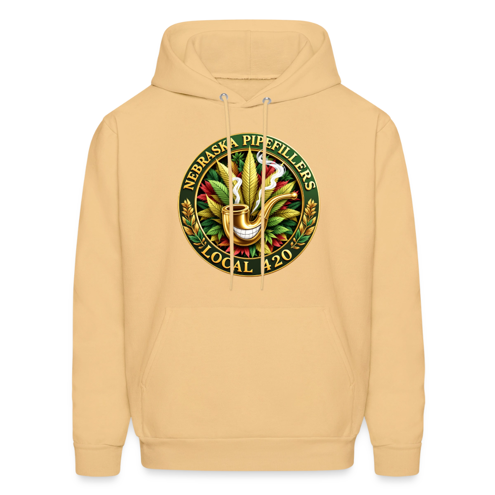 NEBRASKA PIPEFILLERS LOCAL 420 Men's Hoodie - light gold 