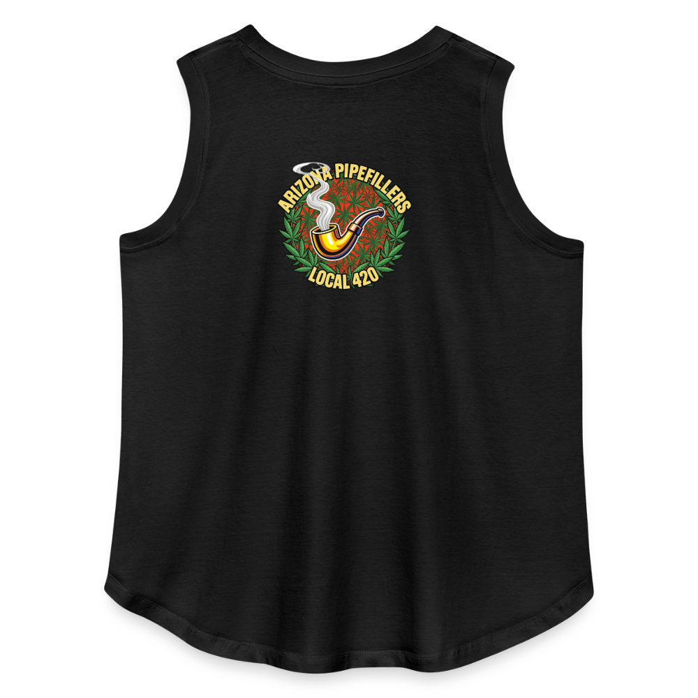 ARIZONA PIPEFILLERS LOCAL 420 F/B DESIGN Women's Curvy Relaxed Tank Top - black