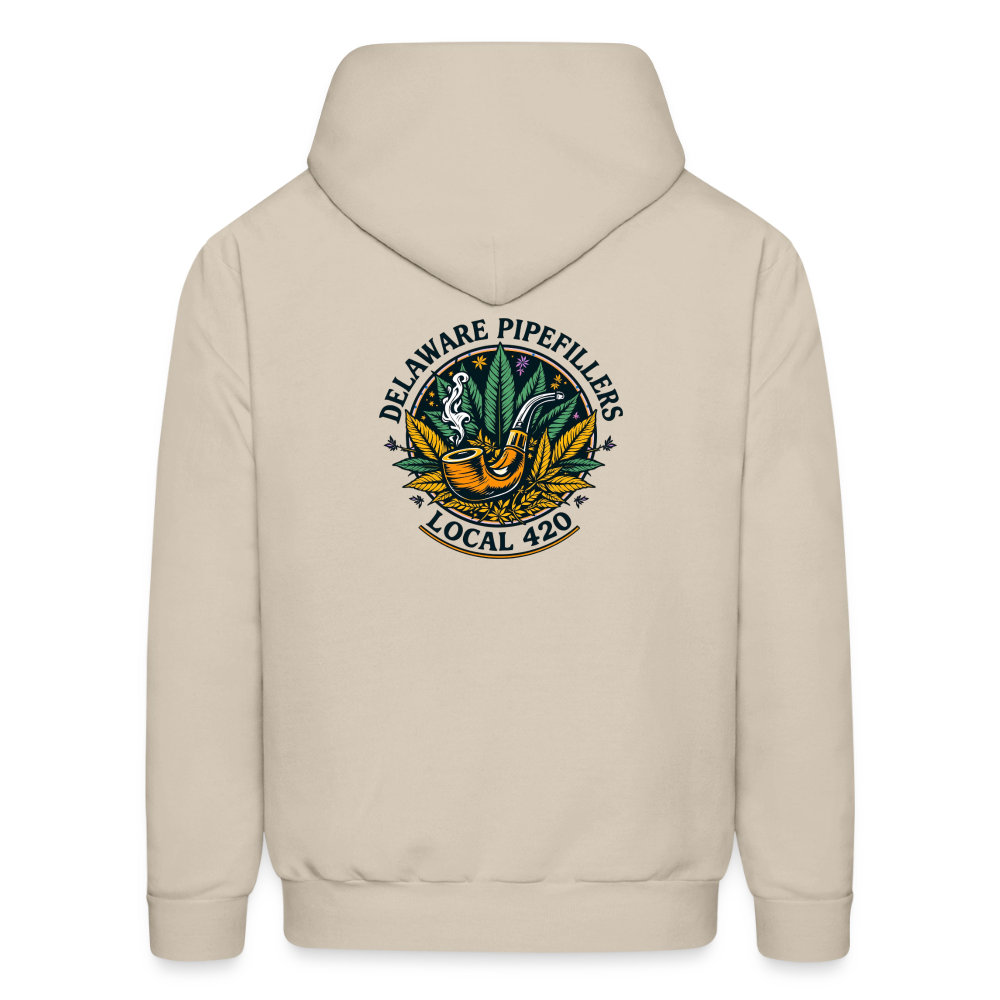 DELAWARE PIPEFILLERS LOCAL 420 F/B DESIGN Men's Hoodie - Sand