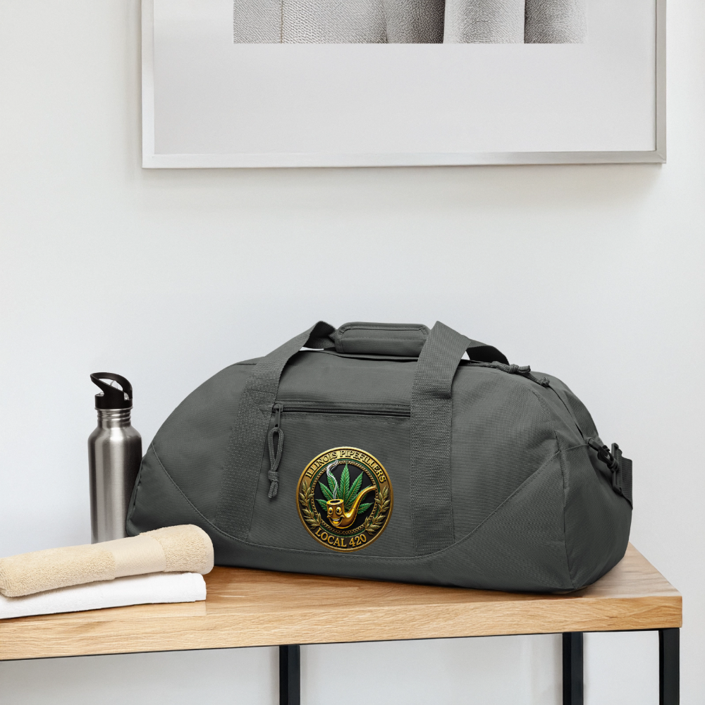 IOWA PIPEFILLERS LOCAL 420 TWO DESIGNS  Duffel Bag - charcoal