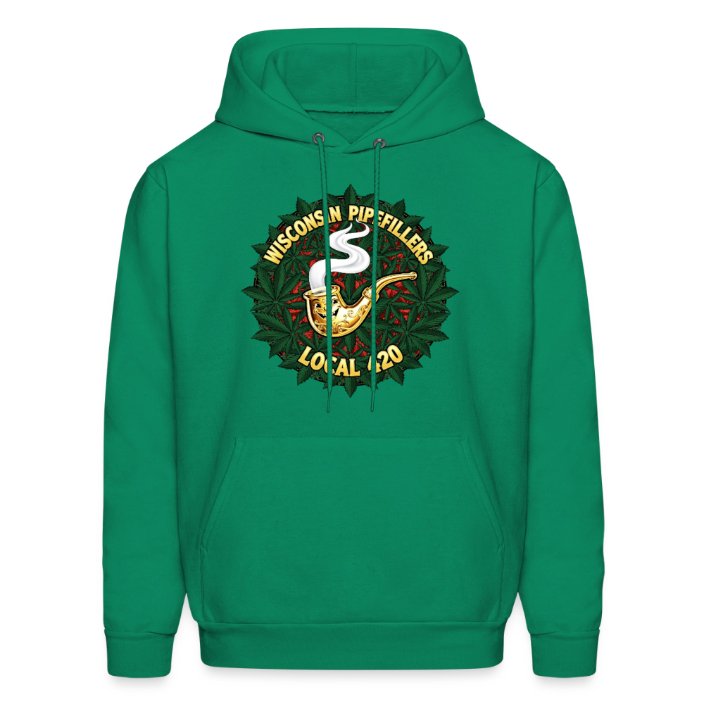 WISCONSIN PIPEFILLERS LOCAL 420 Men's Hoodie - kelly green