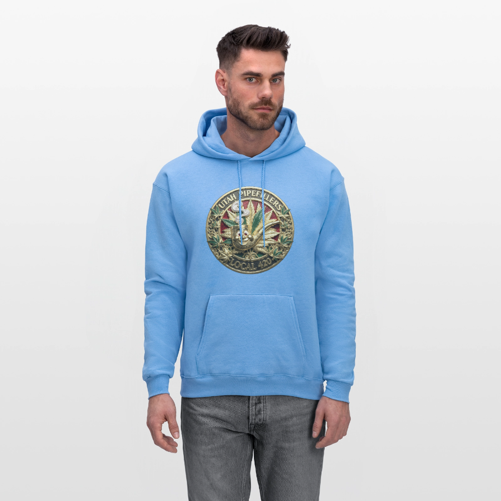 UTAH PIPEFILLERS LOCAL 420 F/B DESIGN Men's Hoodie - carolina blue