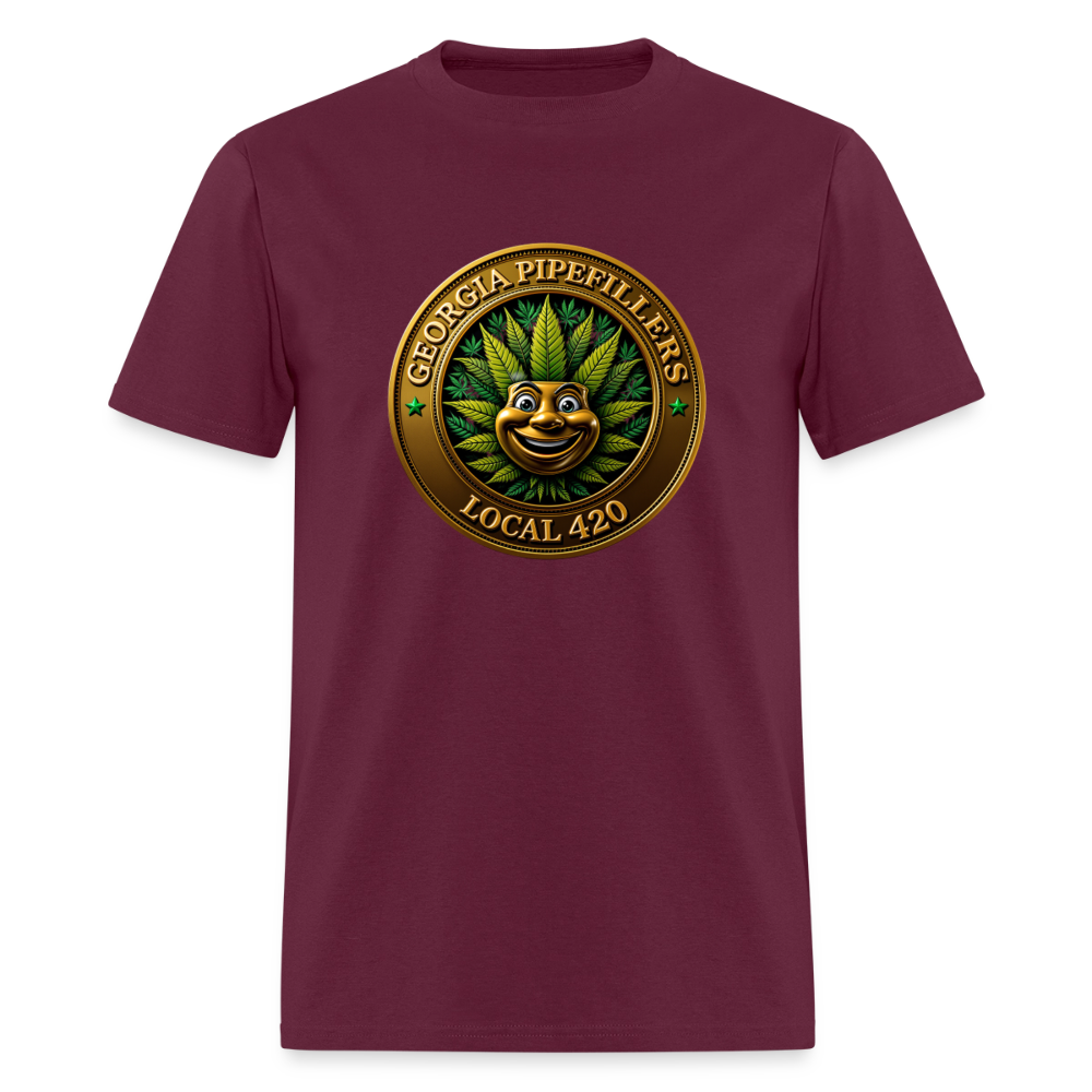 GEORGIA PIPEFILLERS LOCAL 420 Men's T-Shirt - burgundy