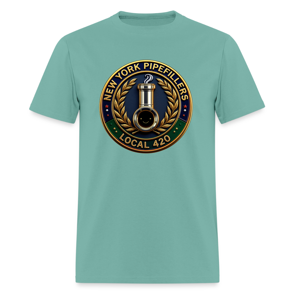 NEW YORK PIPEFILLERS LOCAL 420 Men's T-Shirt - aquatic
