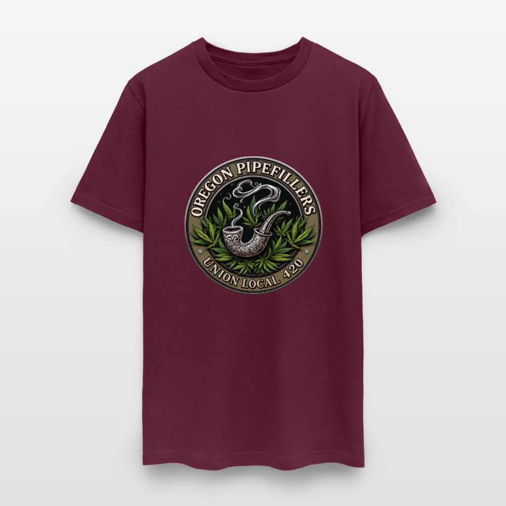 OREGON PIPEFILLERS UNION LOCAL 420 Men's T-Shirt - burgundy