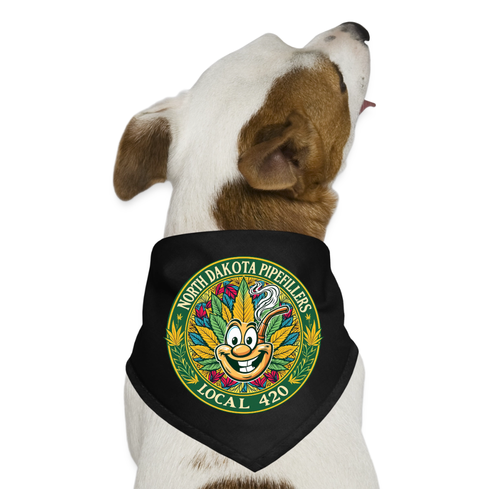 NORTH DAKOTA PIPEFILLERS LOCAL 420 Dog Bandana - black