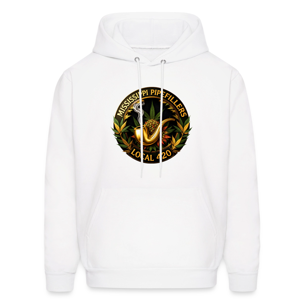 MISSISSIPPI PIPEFILLERS LOCAL 420 Men's Hoodie - white