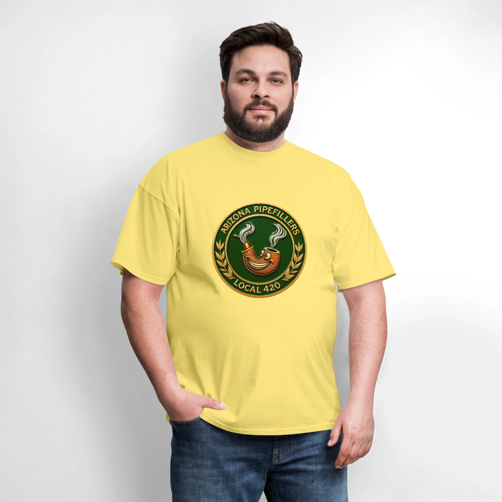 ARIZONIA PIPEFILLERS LOCAL 420 F/B DESIGN Men's T-Shirt - cornsilk