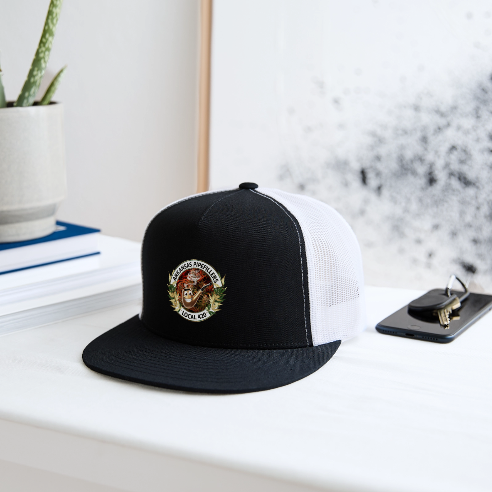 ARKANSAS  PIPEFILLERS LOCAL 420 Trucker Hat - black/white