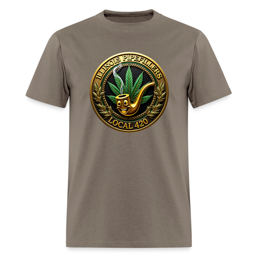 ILLINOIS PIPEFILLERS LOCAL 420 Men's T-Shirt - safari