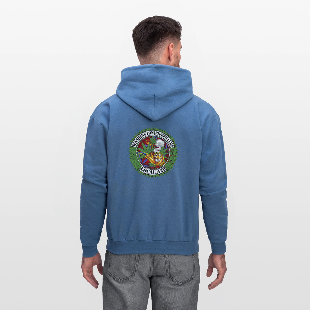 WASHINGTON PIPEFILLERS LOCAL 420 F/B DESIGN Men's Hoodie - denim blue