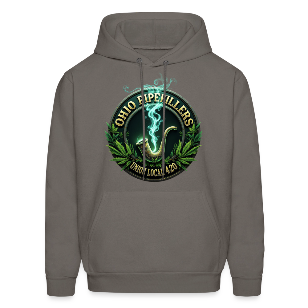OHIO PIPEFILLERS UNION LOCAL 420 F/B DESIGNS Men's Hoodie - asphalt gray