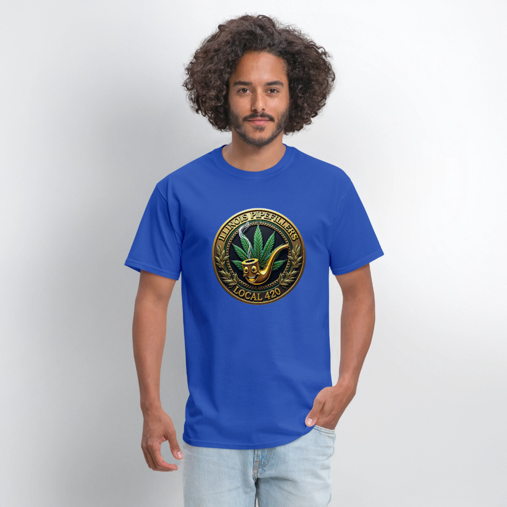 ILLINOIS PIPEFILLERS LOCAL 420 Men's T-Shirt - royal blue
