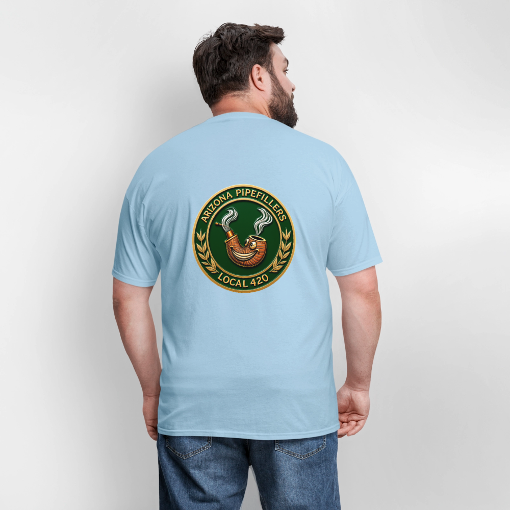 ARIZONIA PIPEFILLERS LOCAL 420 F/B DESIGN Men's T-Shirt - powder blue