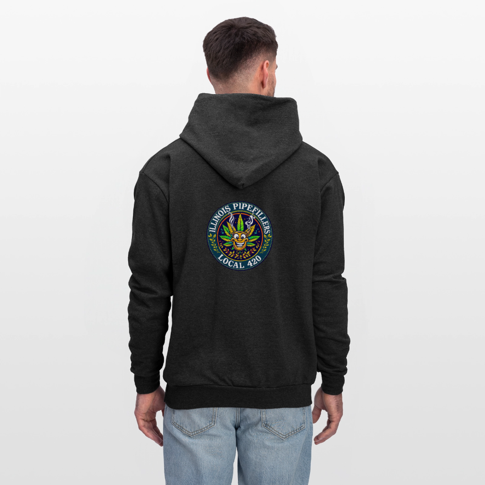 ILLINOIS PIPEFILLERS LOCAL 420 F/B DESIGN Men's Hoodie - charcoal grey