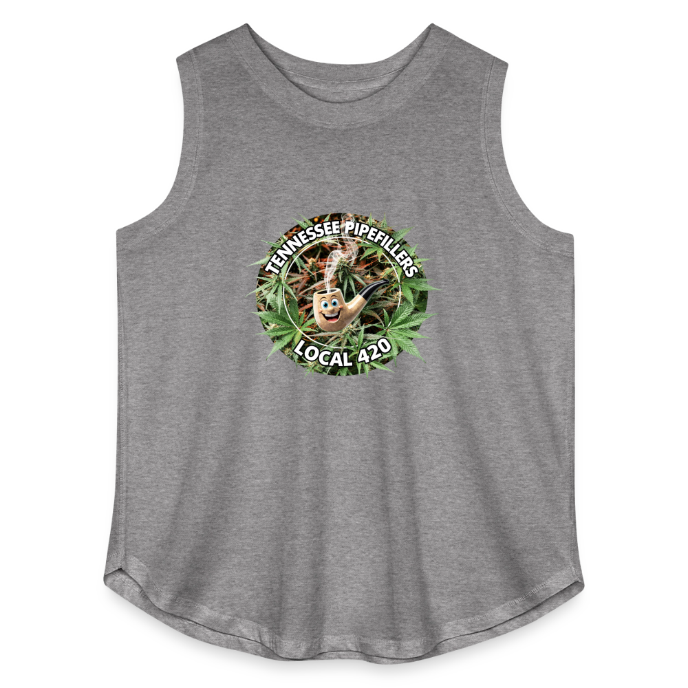 TENNESSEE PIPEFILLERS LOCAL 420 F/B DESIGN Women's Curvy Relaxed Tank Top - granite heather 