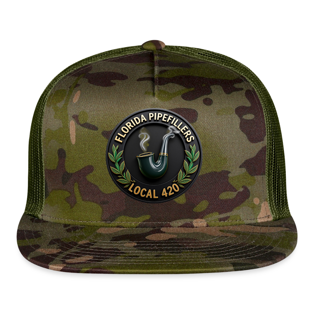 FLORIDA PIPEFILLERS LOCAL 420 CAMO Trucker Hat - MultiCam\green