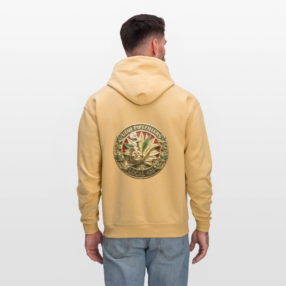 UTAH PIPEFILLERS LOCAL 420 F/B DESIGN Men's Hoodie - light gold 