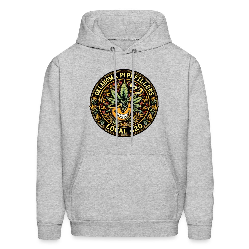 OKLAHOMA PIPEFILLERS LOCAL 420  F/B DESIGNS Men's Hoodie - heather gray