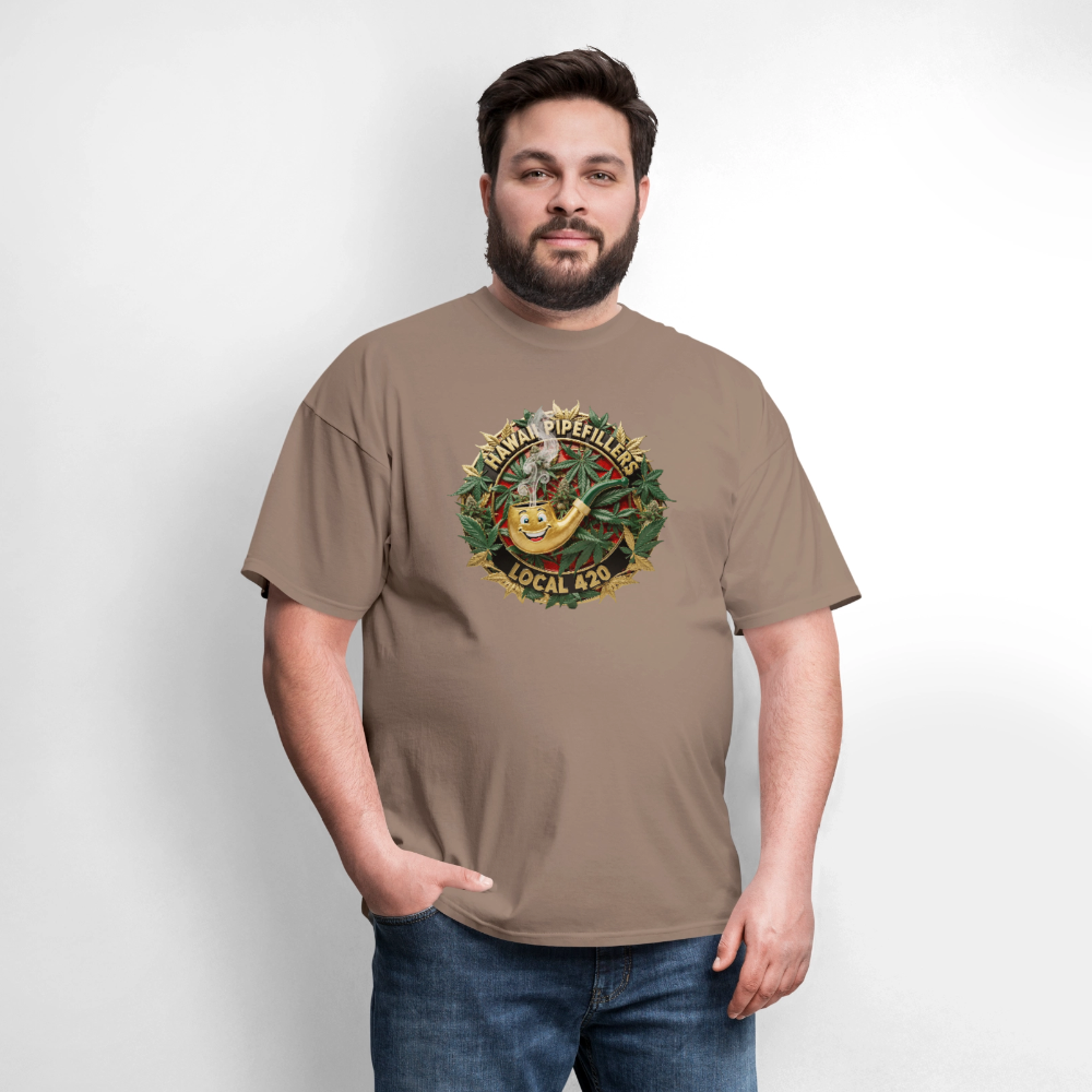 HAWAII PIPEFILLERS LOCAL 420 F/B DESIGN Men's T-Shirt - safari