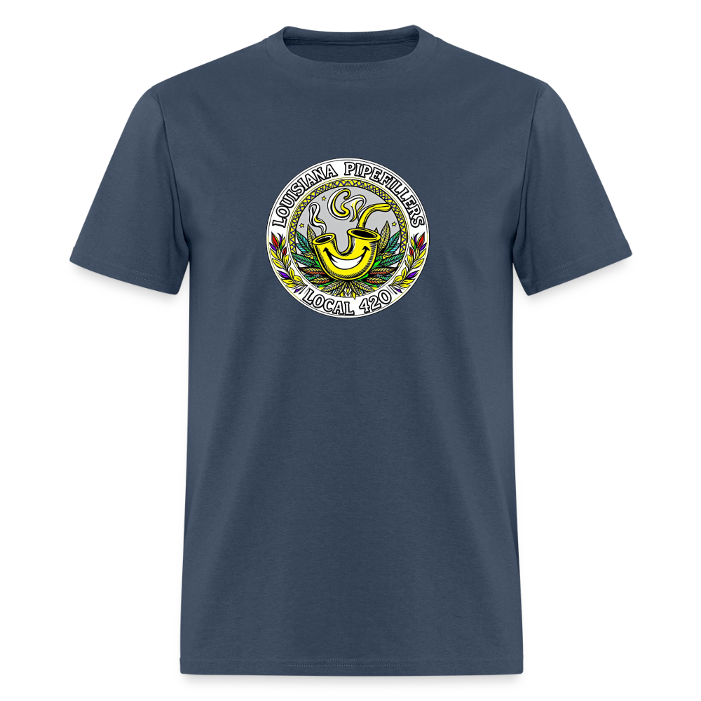 LOUISIANA PIPEFILLERS LOCAL 420 Men's T-Shirt -  blue dusk