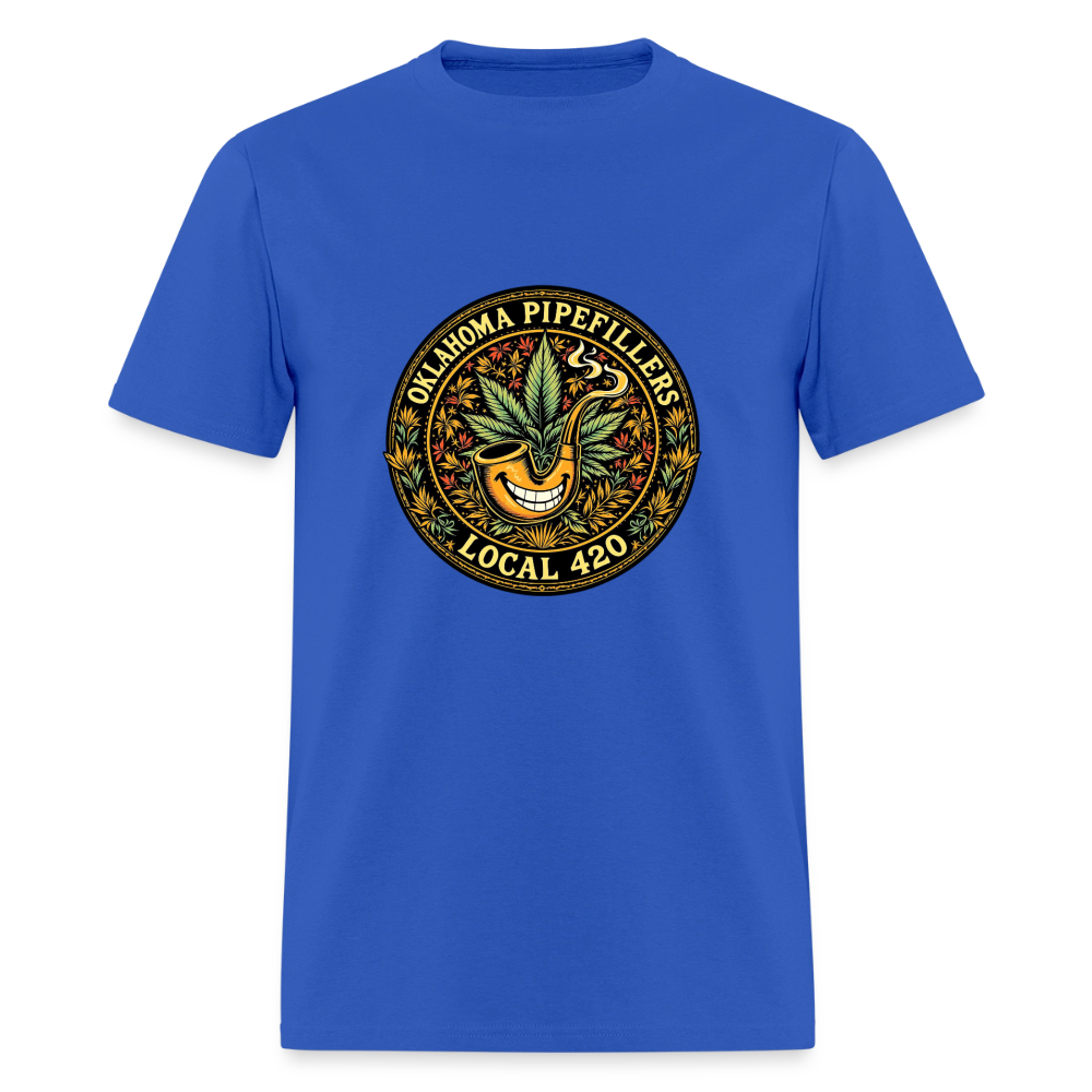 OKLAOMA PIPEFILLERS LOCAL 420  Men's T-Shirt - royal blue