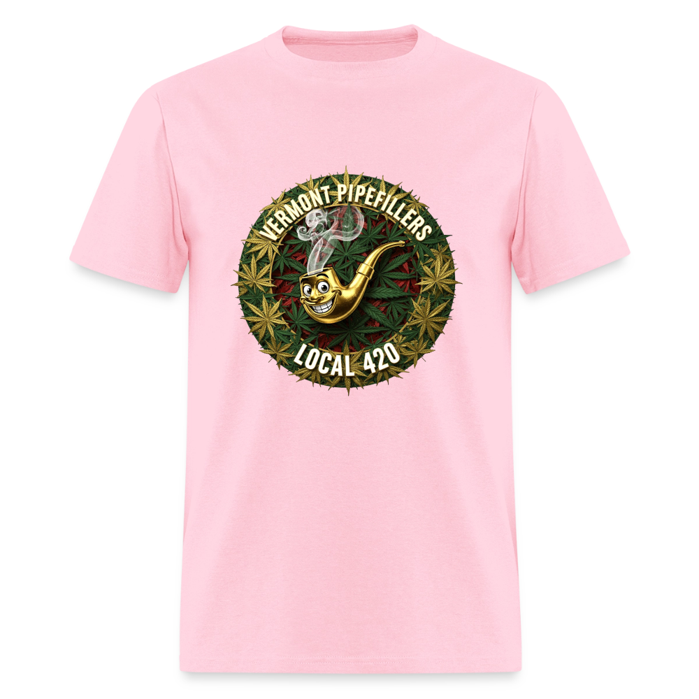 VERMONT PIPEFILLERS LOCAL 420  F/B DESIGN Men's T-Shirt - pink