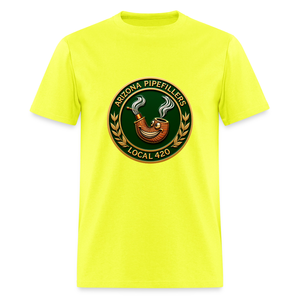 ARIZONIA PIPEFILLERS LOCAL 420 F/B DESIGN Men's T-Shirt - safety green