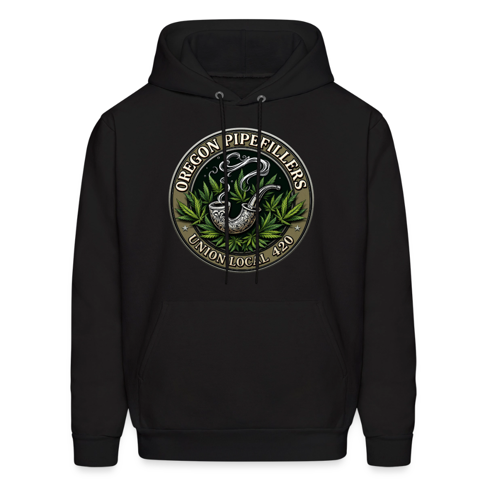 OREGON PIPEFILLERS LOCAL 420 Men's Hoodie - black