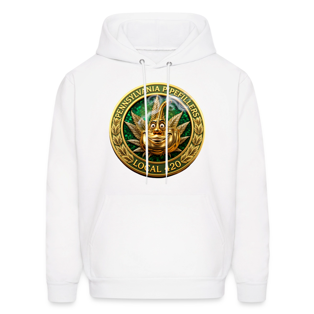 PENNSYLVANIA PIPEFILLERS LOCAL 420 F/B DESIGNS Men's Hoodie - white