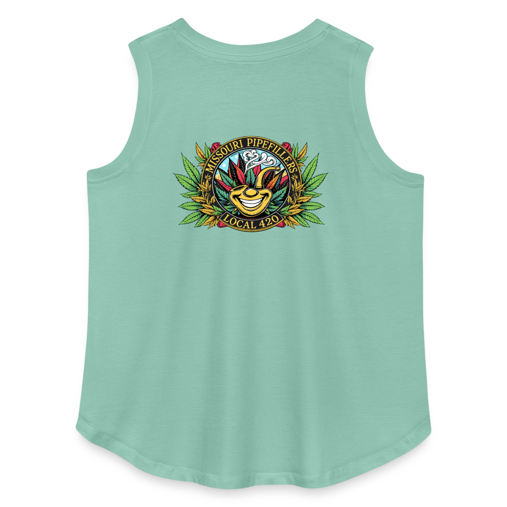 MISSOURI PIPEFILLERS LOCAL 420 F/B DESIGNS Women's Curvy Relaxed Tank Top - saltwater