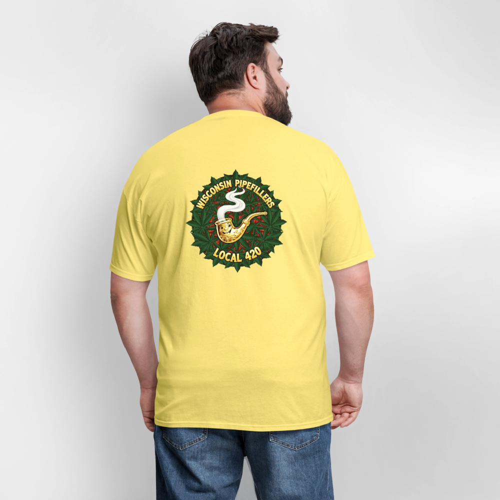 WISCONSIN PIPEFILLERS LOCAL 420 Men's T-Shirt - cornsilk