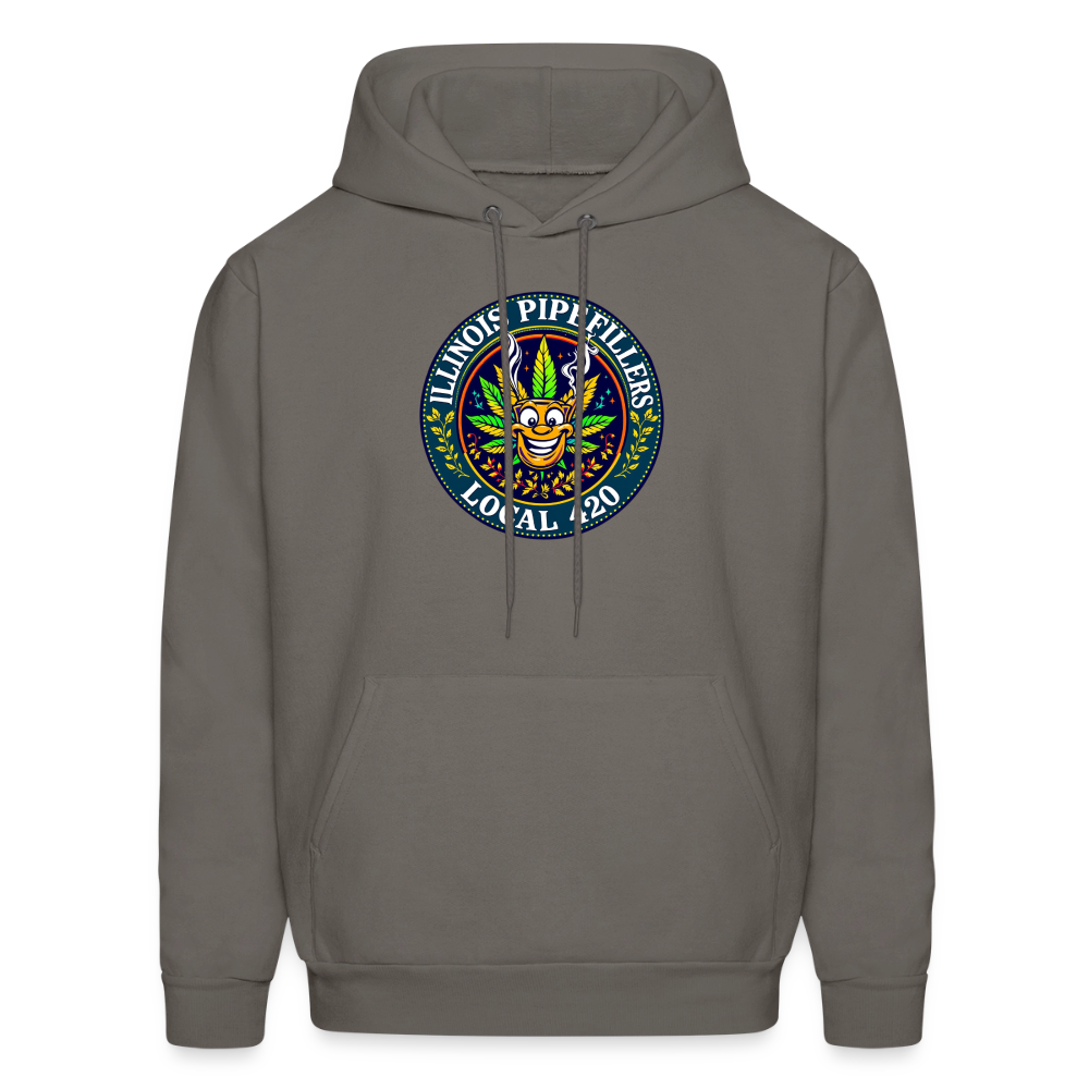 ILLINOIS PIPEFILLERS LOCAL 420 Men's Hoodie - asphalt gray