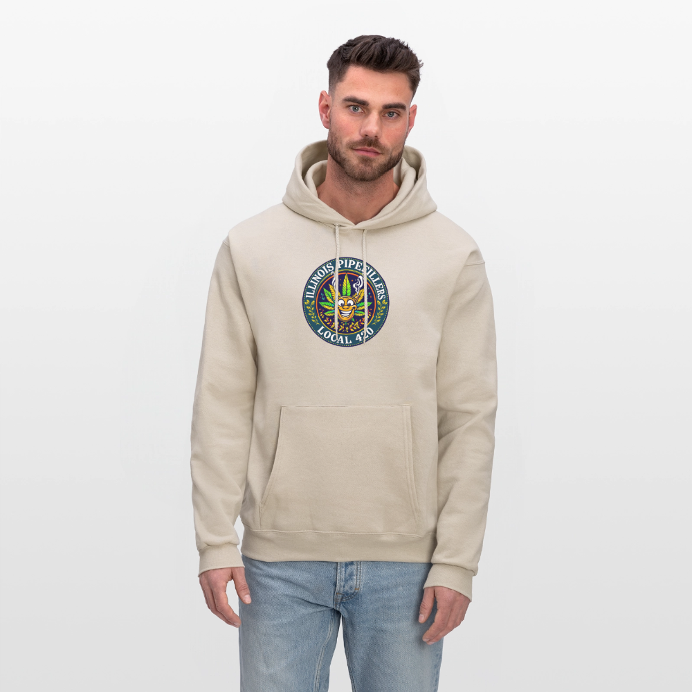 ILLINOIS PIPEFILLERS LOCAL 420 Men's Hoodie - Sand