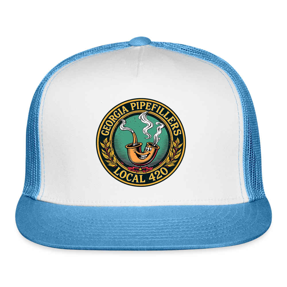 GEORGIA PIPEFILLERS LOCAL 420 Trucker Hat - white/blue