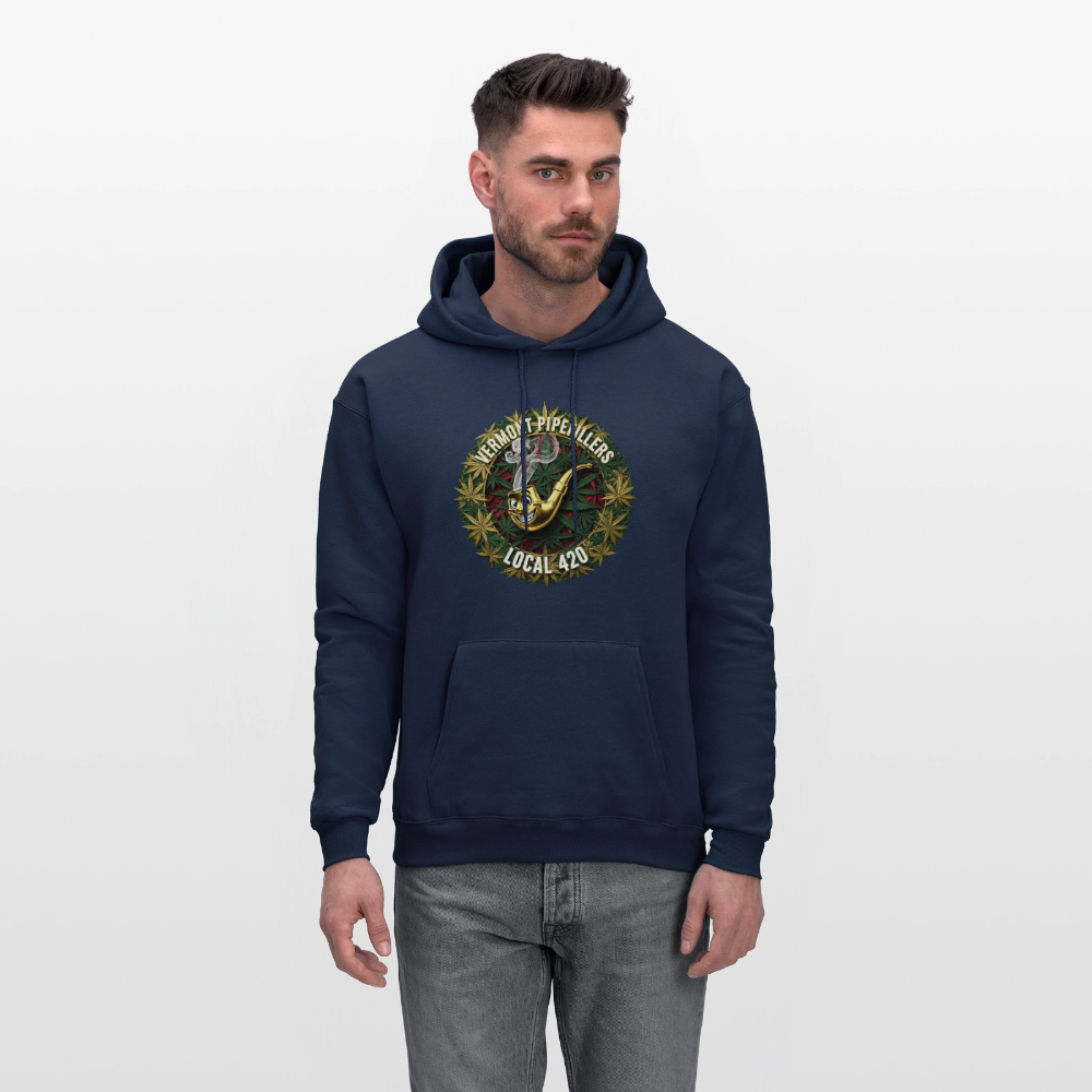 VERMONT PIPEFILLERS LOCAL 420  F/B DESIGN Men's  Hoodie - navy