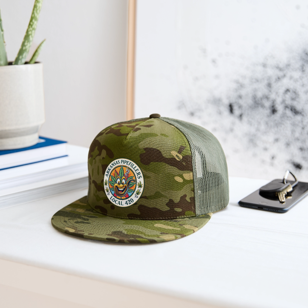 ARKANSAS PIPEFILLERS LOCAL 420 CAMO Trucker Hat - MultiCam\green