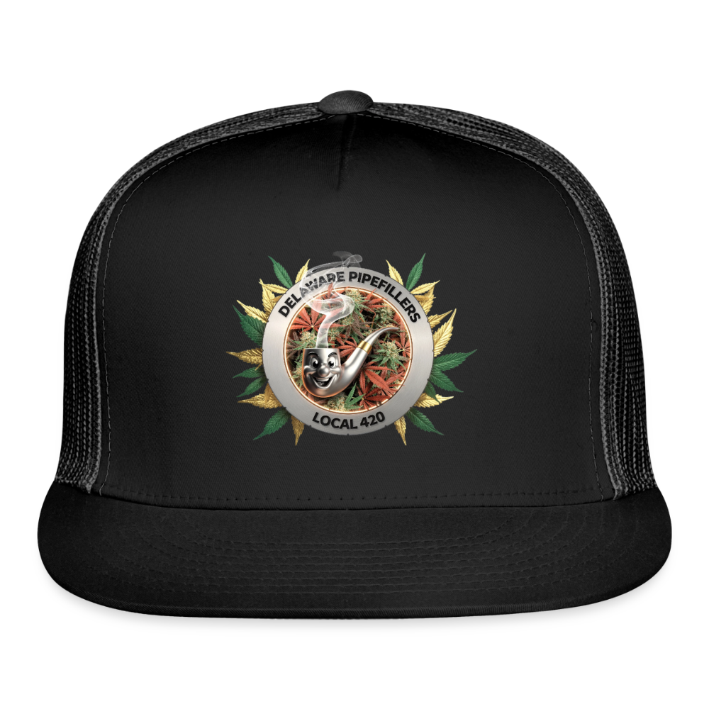 DELAWARE PIPEFILLERS LOCAL 420  Trucker Hat - black/black