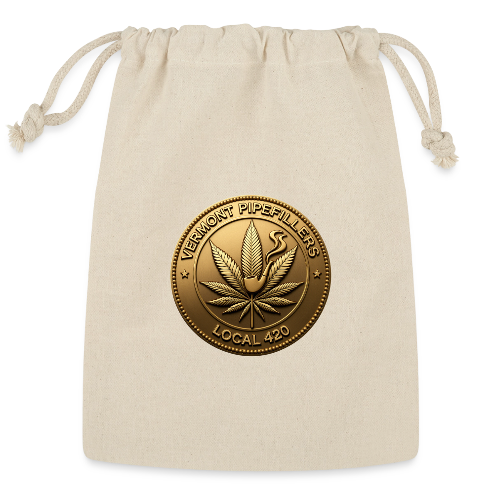 VERMONT PIPEFILLERS LOCAL 420 Union Reusable Gift Bag - Natural