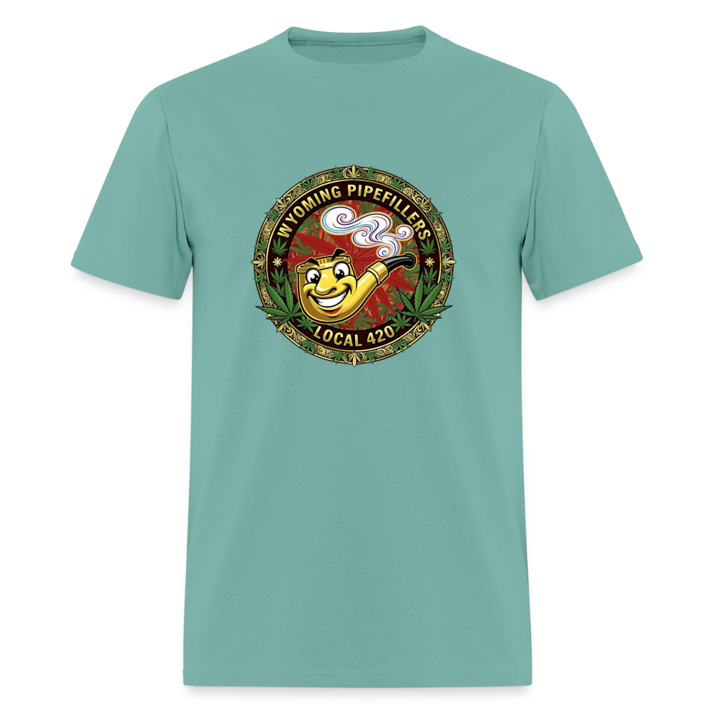 WYOMING PIPEFILLERS LOCAL 420 Men's T-Shirt - aquatic
