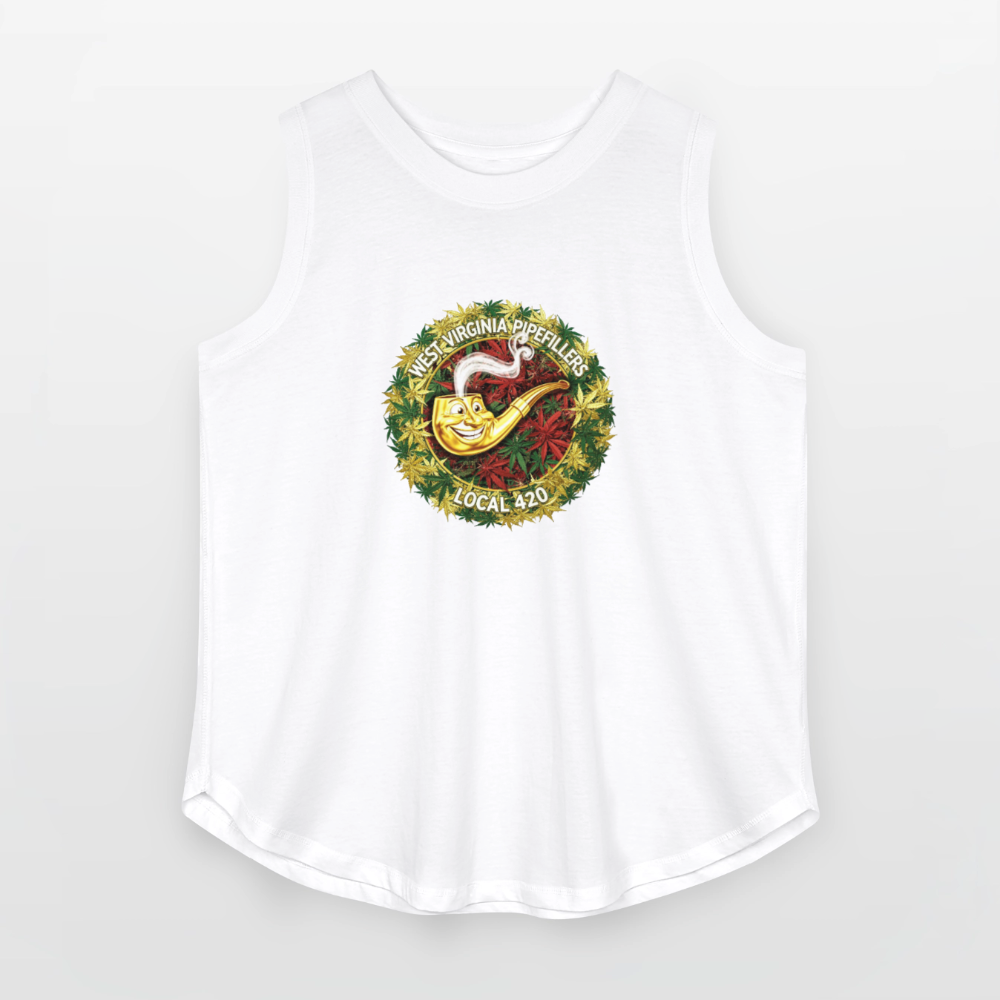 WEST VIRGINIA PIPIEFILLERS LOCAL 420 Men's Women's Curvy Relaxed Tank Top - white