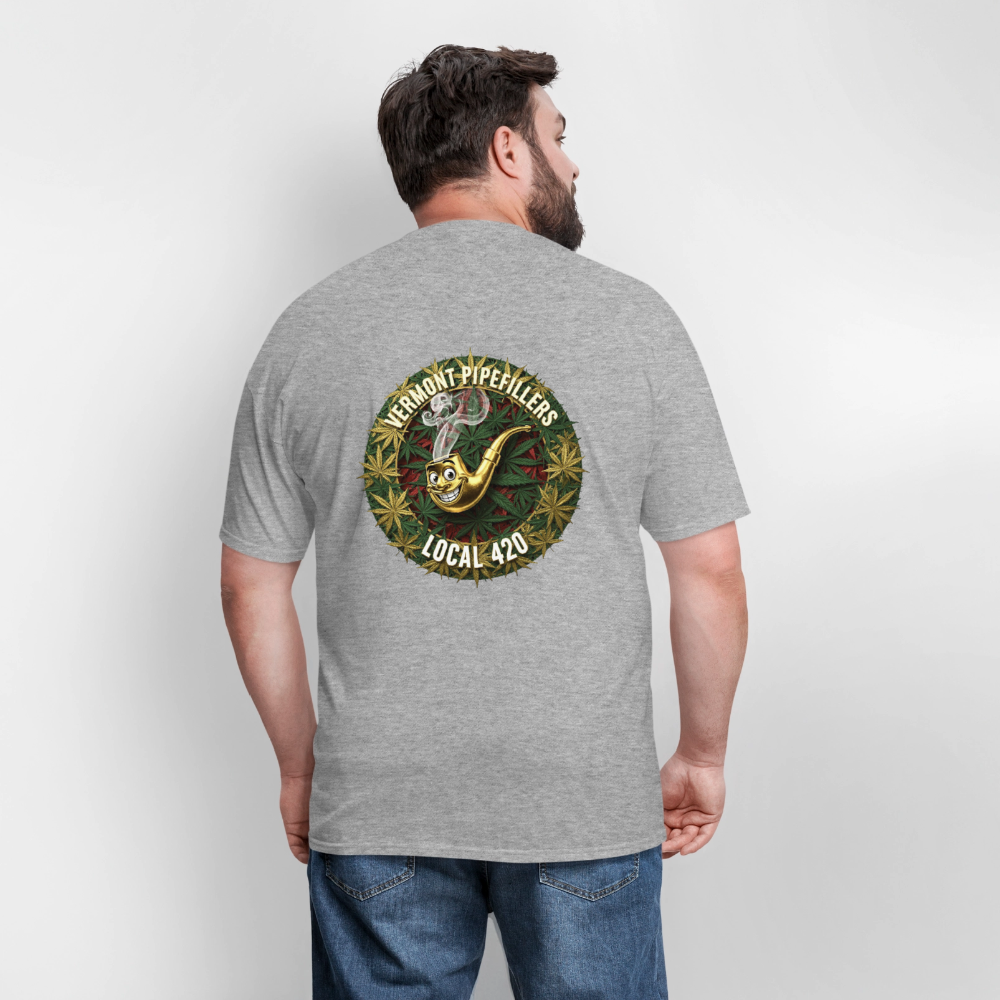 VERMONT PIPEFILLERS LOCAL 420  F/B DESIGN Men's T-Shirt - heather gray