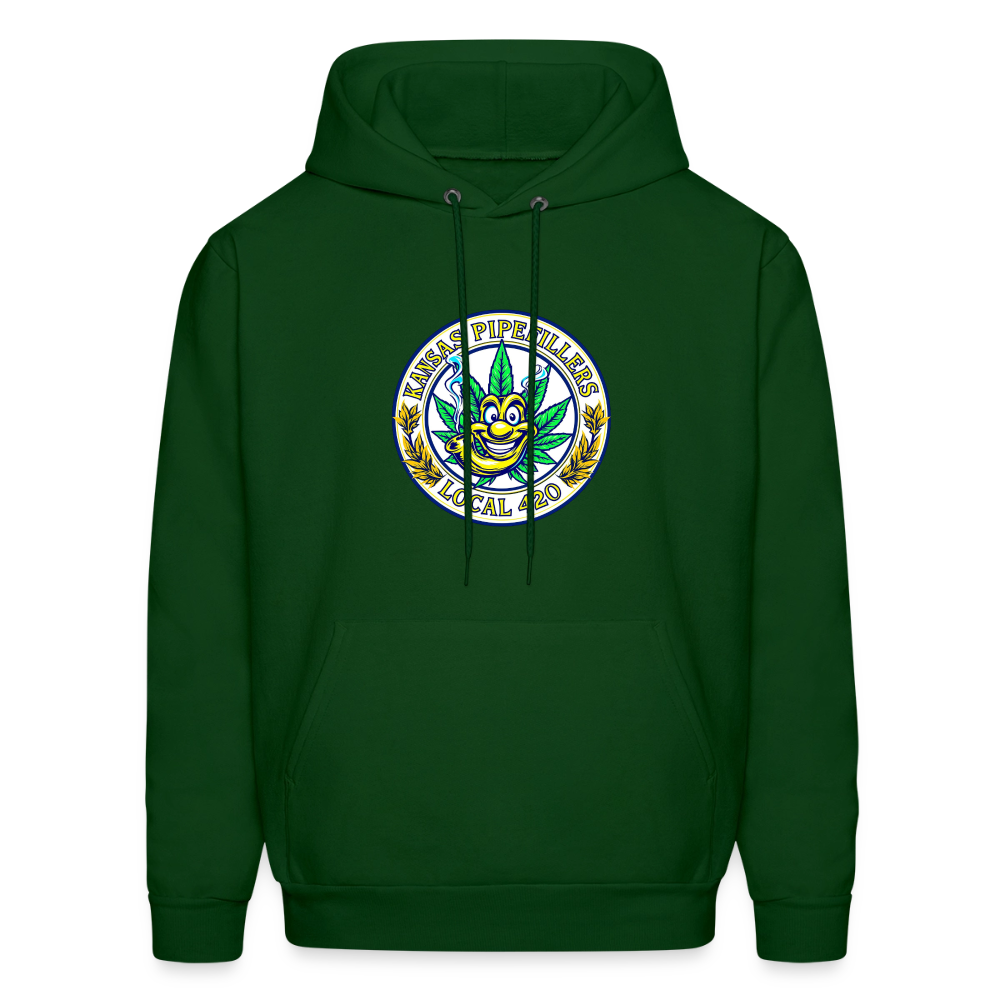 KANSAS PIPEFILLERS LOCAL 420 F/B DESIGNS Men's Hoodie - forest green