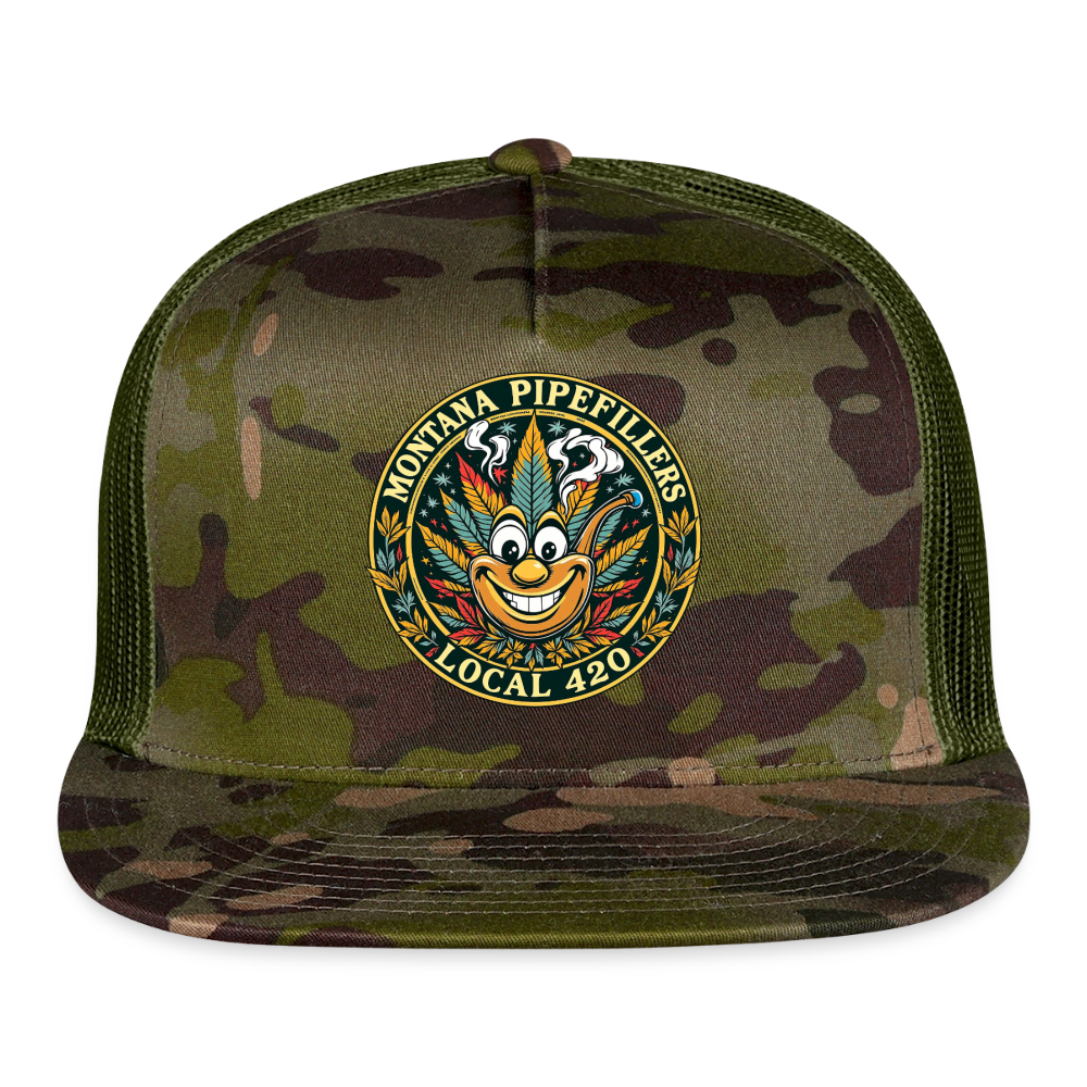 MONTANA PIPEFILLERS LOCAL 420 CAMO Trucker Hat - MultiCam\green