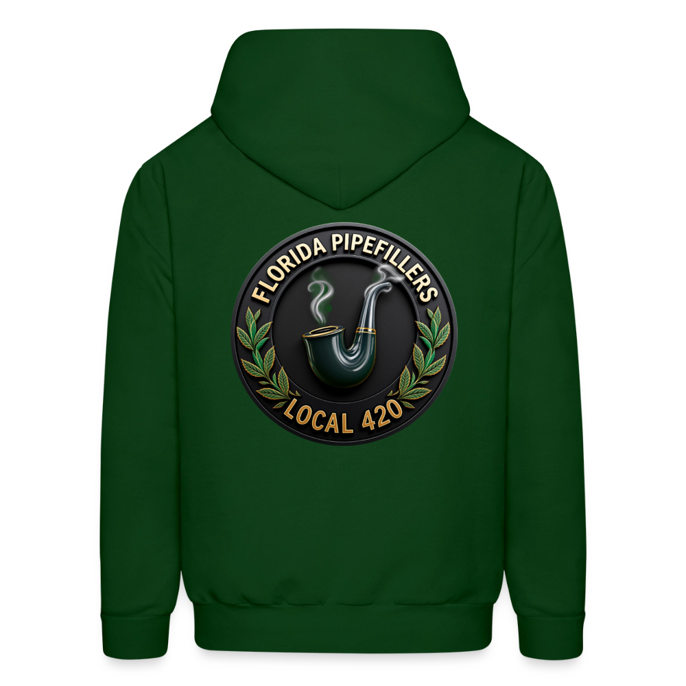 FLORIDA PIPEFILLERS LOCAL 420 F/B DESIGN Men's Hoodie - forest green