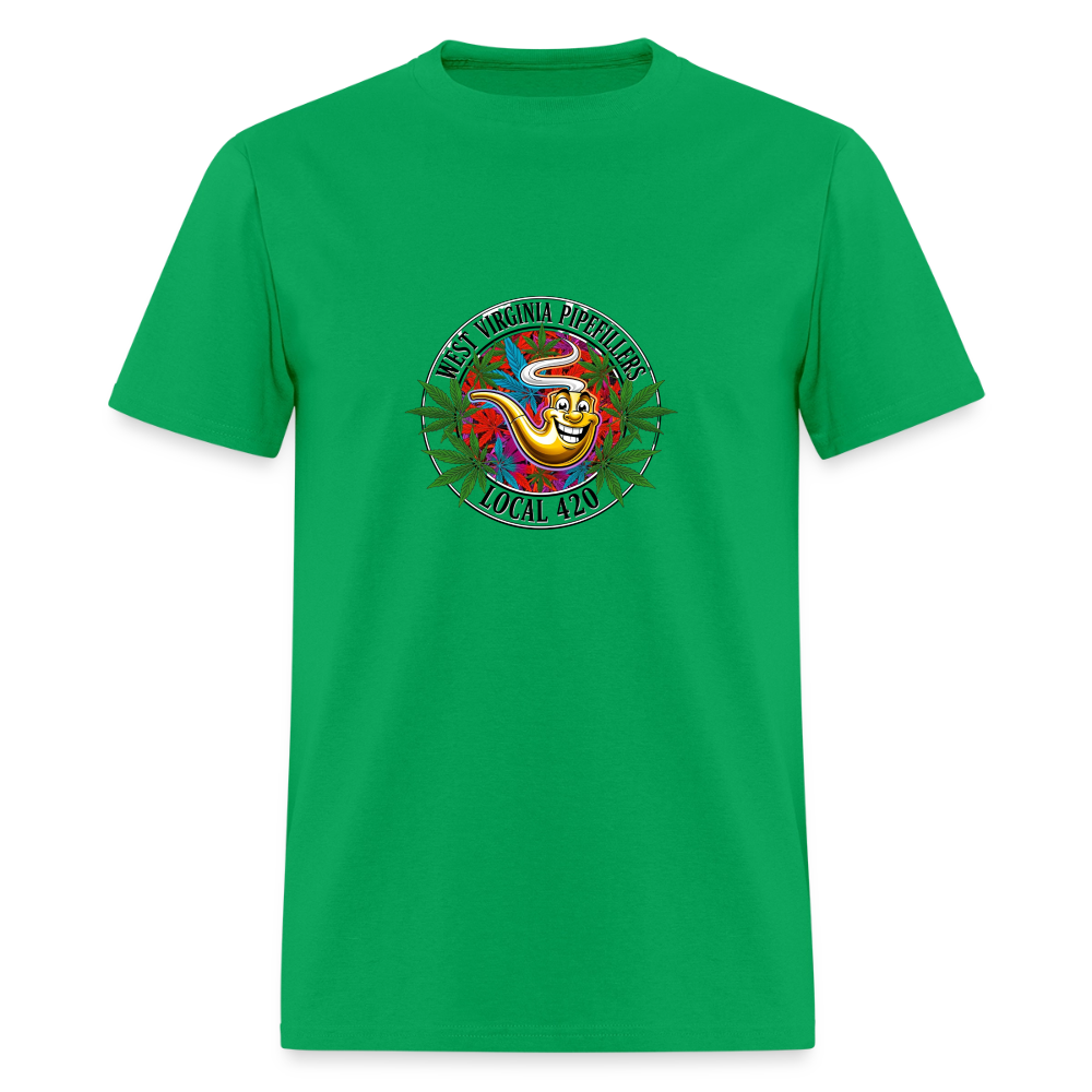 WEST VIRGINIA PIPEFILLERS LOCAL 420 Men's T-Shirt - bright green