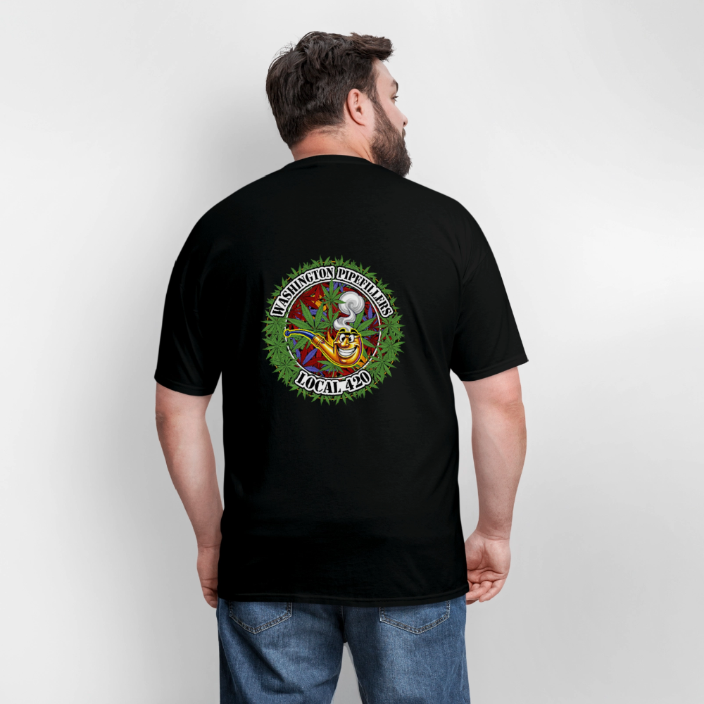 WASHINGTON PIPEFILLERS LOCAL 420 F/B DESIGN Men's T-Shirt - black