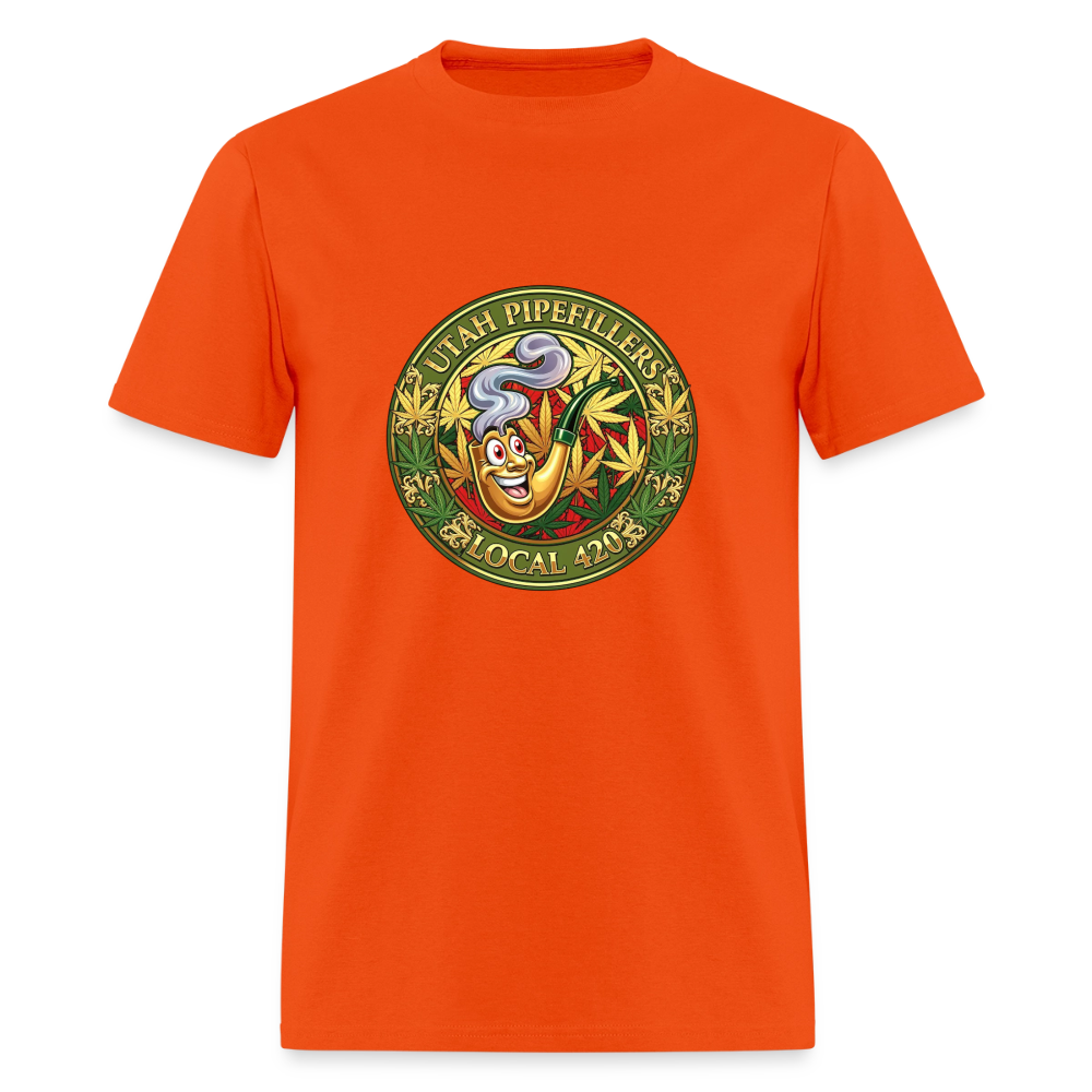 UTAH PIPEFILLERS LOCAL 420 Men's T-Shirt - orange